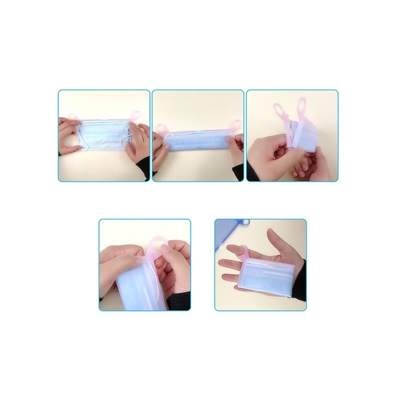 PPE Silicone Portable Mask Keeper Folder Face Mask clip