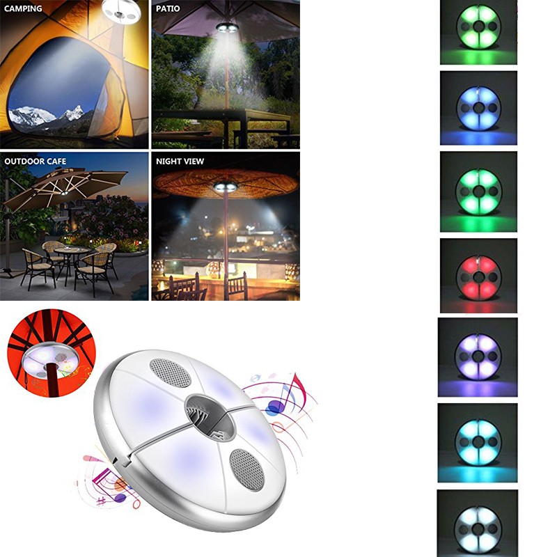 Patio LED Umbrella Light with Bluetooth Speaker Patio LED Umbrella Light with Bluetooth Speaker