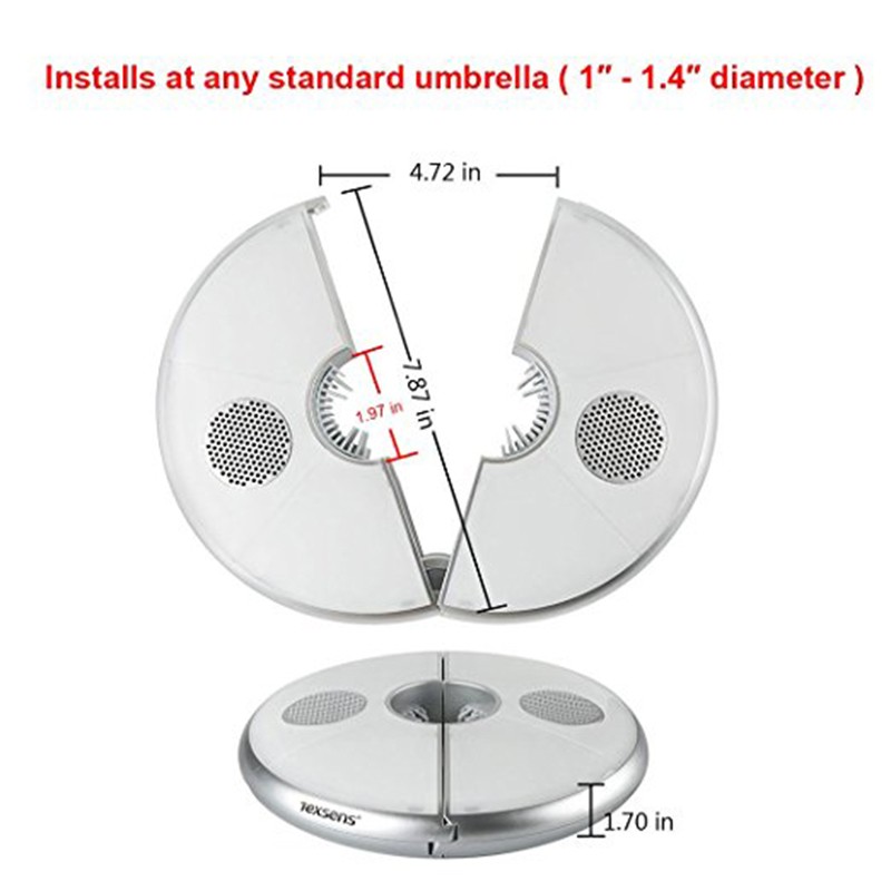 Patio LED Umbrella Light with Bluetooth Speaker