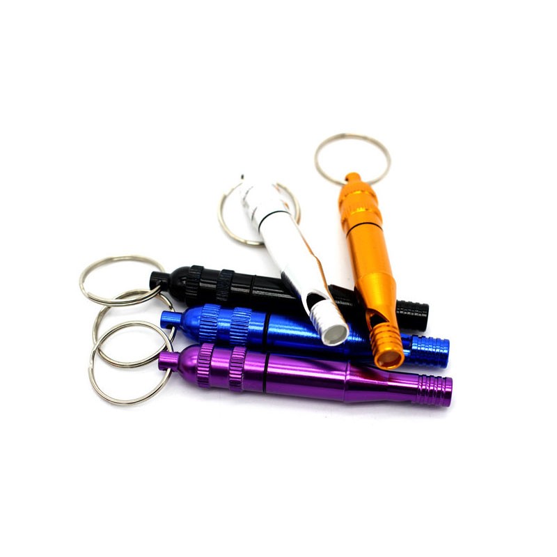 Pillbox Keychain With Whistle
