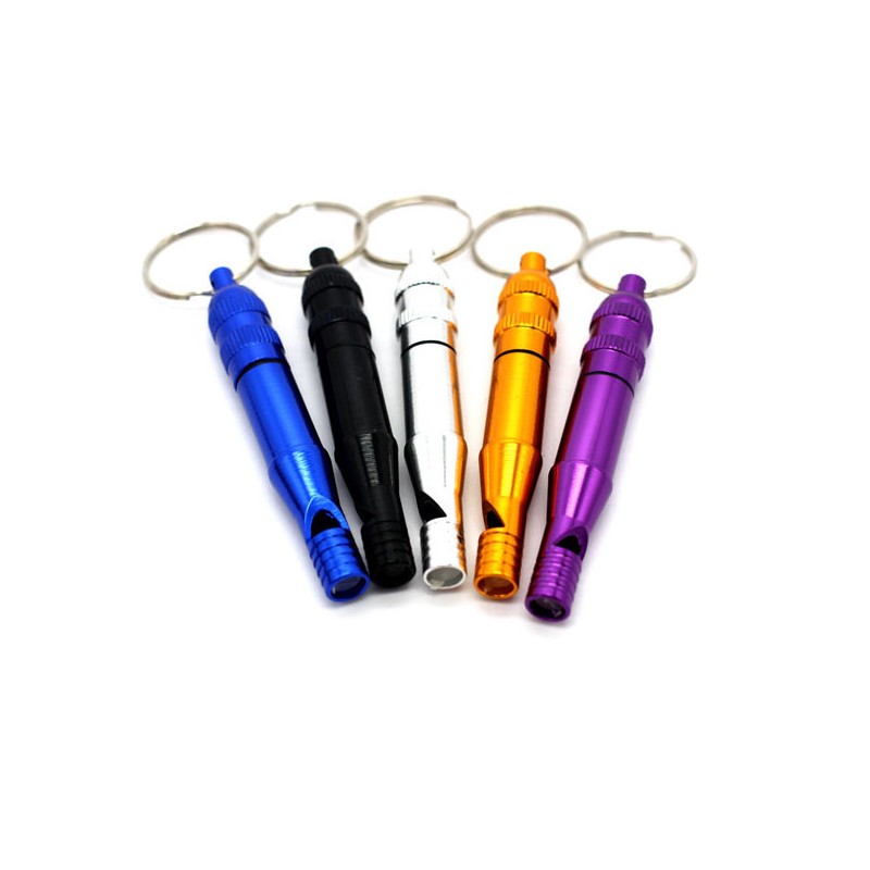 Pillbox Keychain With Whistle