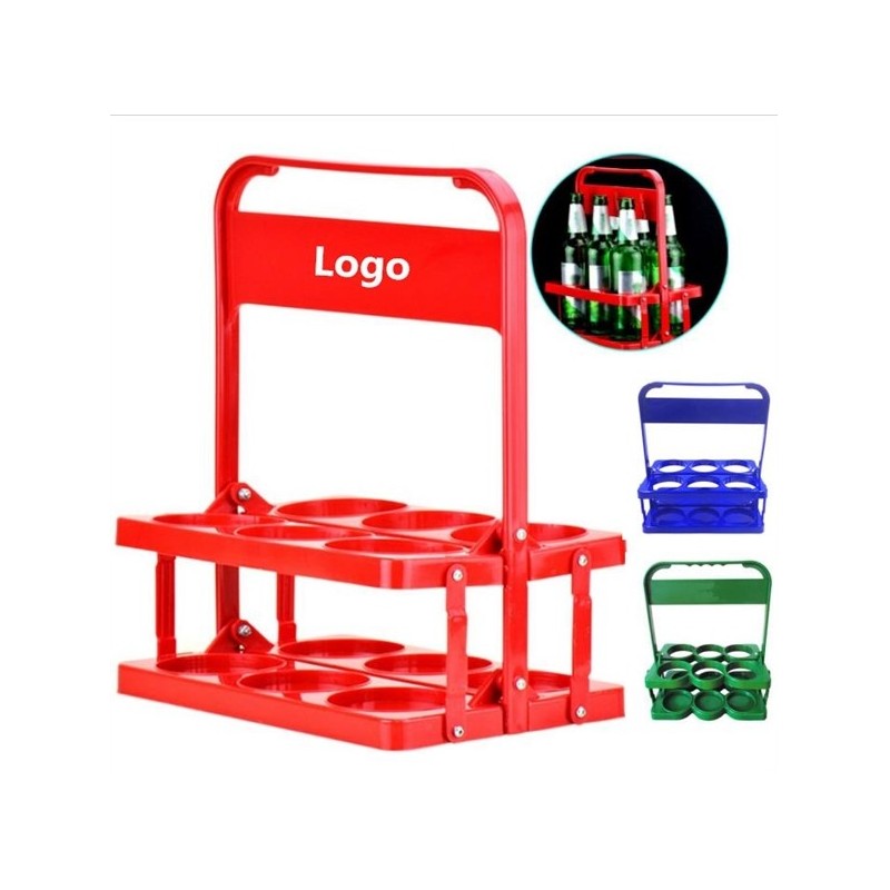 Plastic Foldable Beer Bottle Basket Holder