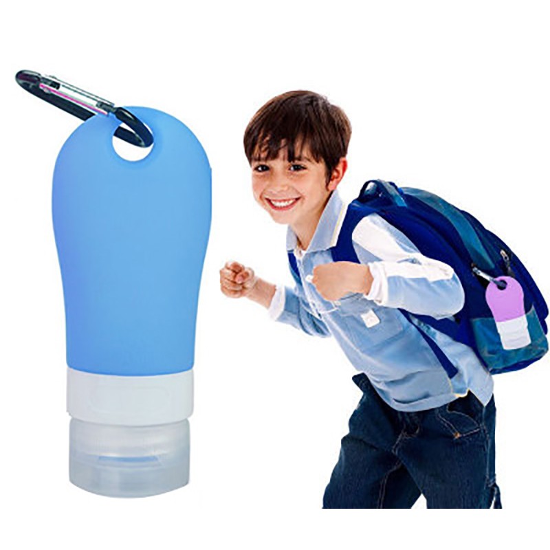Printed Portable Silicone Hand Sanitizer Bottle Bath Container