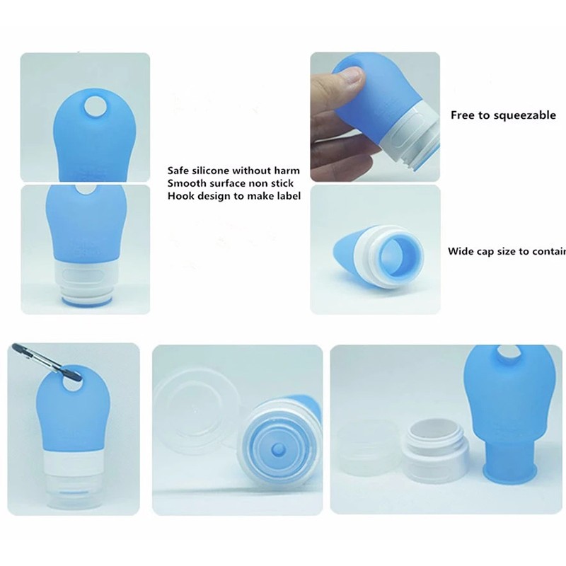 Printed Portable Silicone Hand Sanitizer Bottle Bath Container