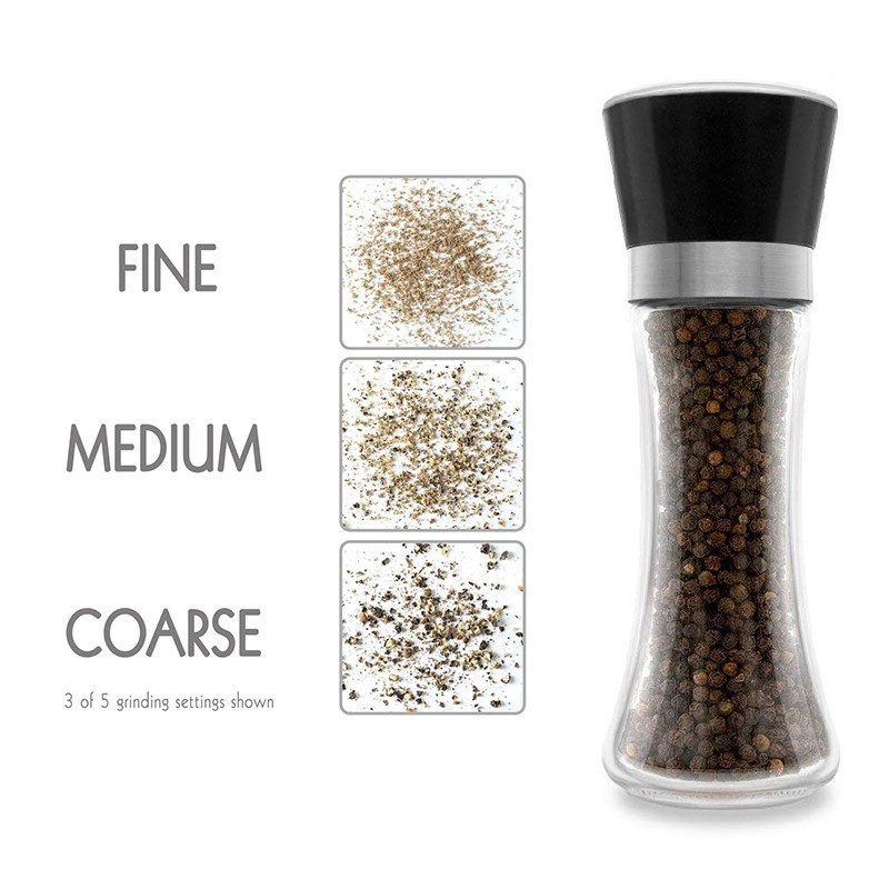 Salt Pepper Mill Glass Grinder