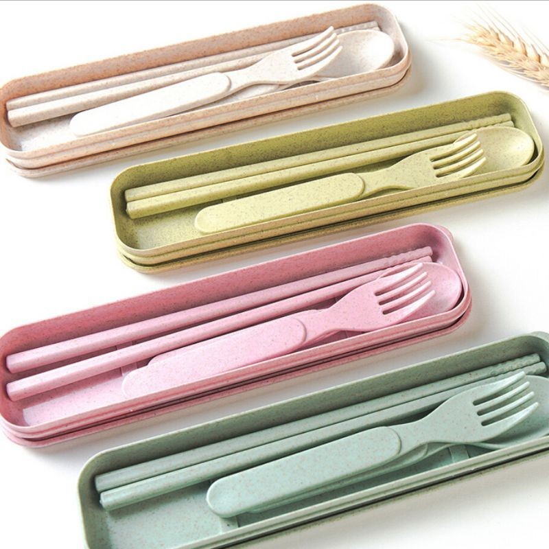 Set 3-Pieces Of Wheat Straw Tableware