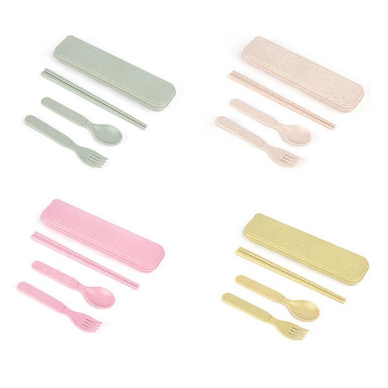 Set 3-Pieces Of Wheat Straw Tableware