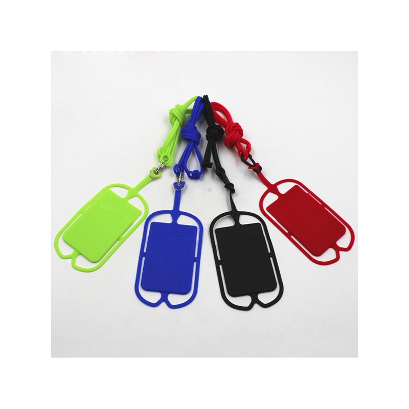 Silicone Lanyard With Phone Holder & Wallet