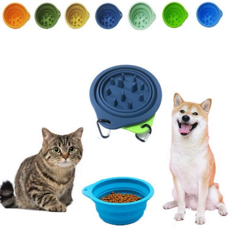 Silicone Portable Slow Feeder Pet Bowl