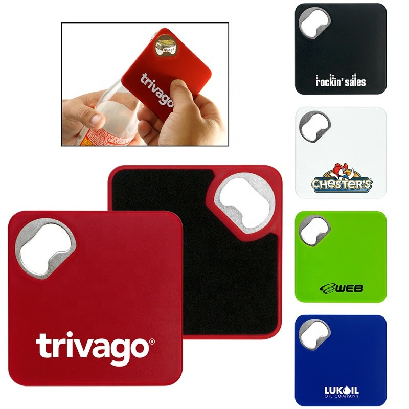 Square Coaster With Bottle Opener