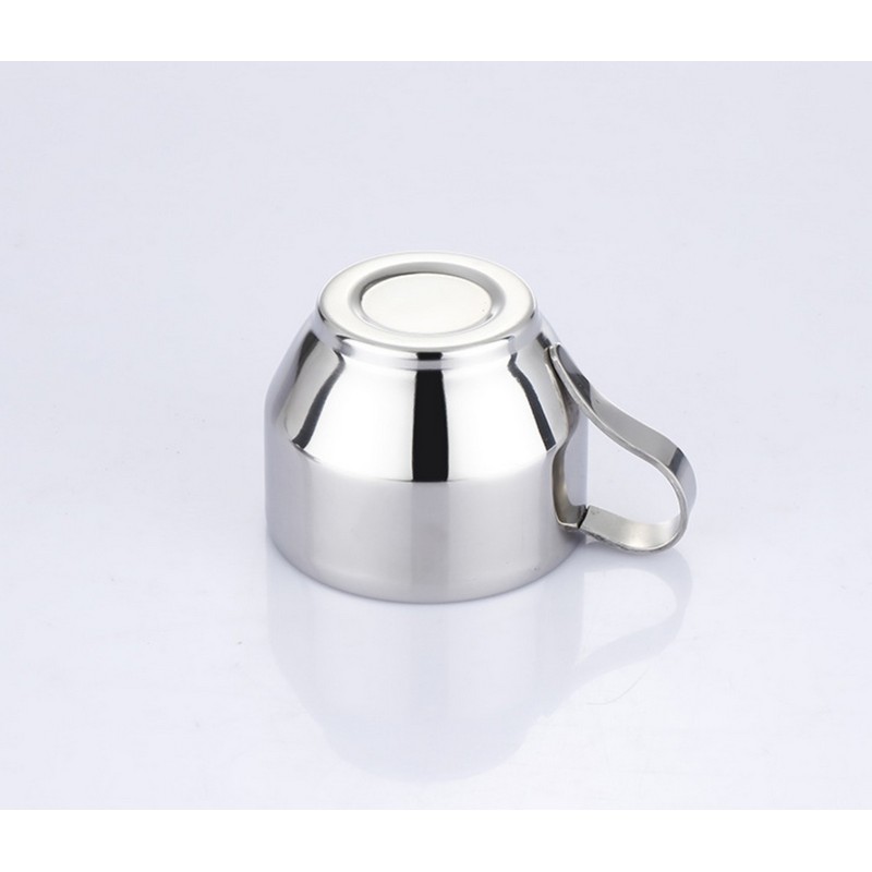 Stainless Steel Double Walled Coffee Cup Set Insulated Espresso Mug With Saucer And Spoon 125ML