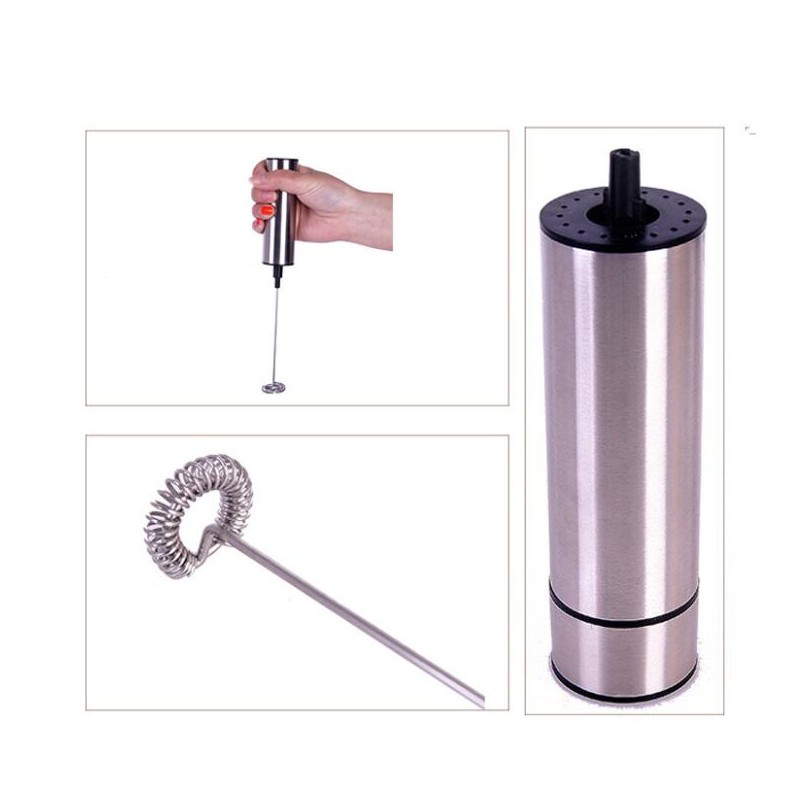 Stainless Steel Milk Frother with Single Blade