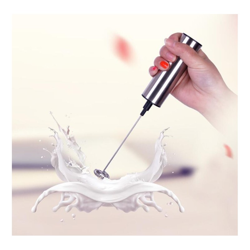 Stainless Steel Milk Frother with Single Blade