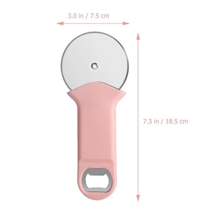 Stainless Steel Pizza Cutter Wheel and Bottle Opener