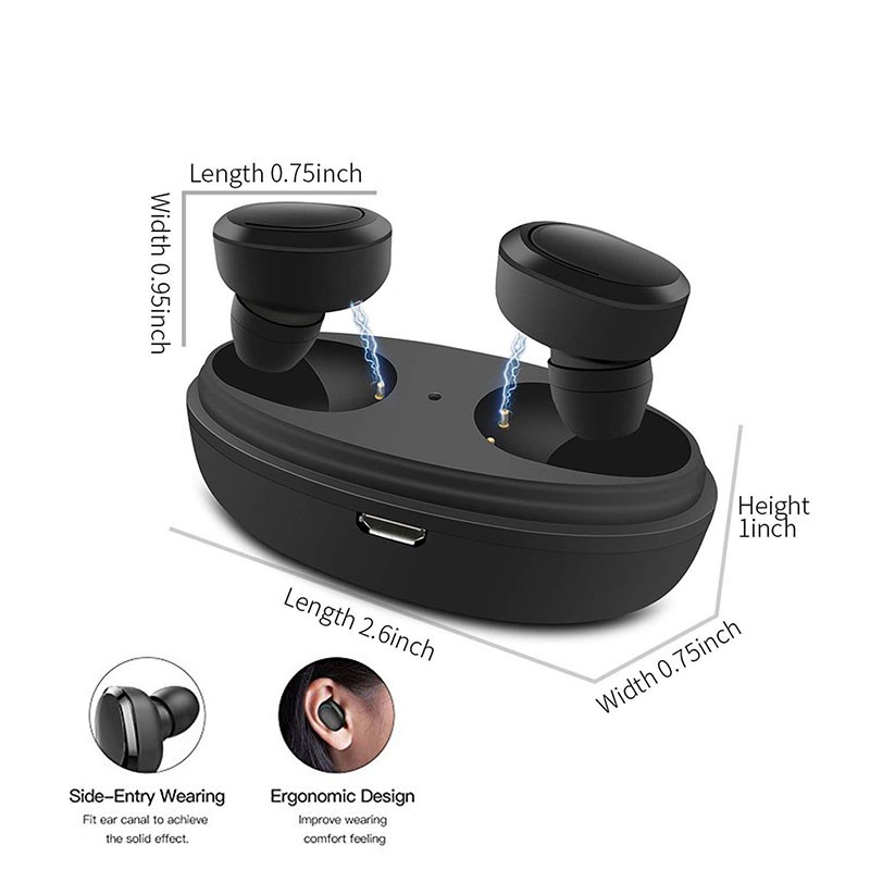 T12 TWS Double Bluetooth Earphones