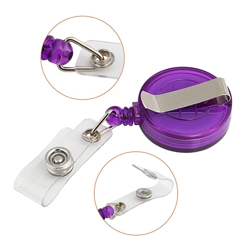The round retractable badge holder