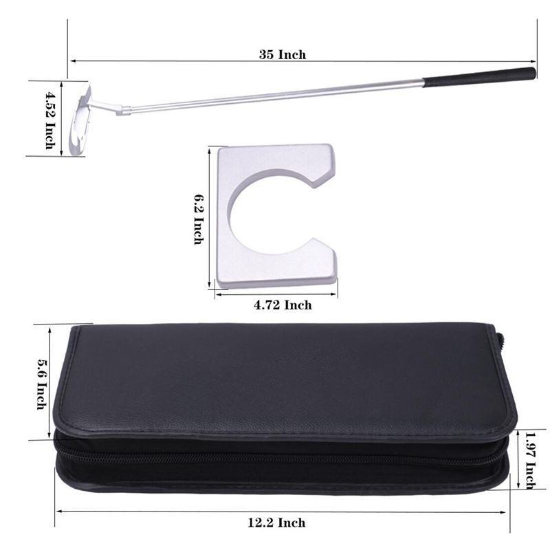 Travel Indoor Golf Club Aluminum Alloy Putter Kit