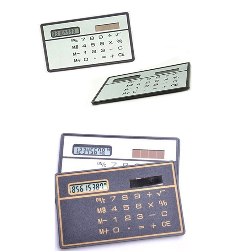 Ultra Thin Solar Power Pocket Calculator Ultra Thin Solar Power Pocket Calculator