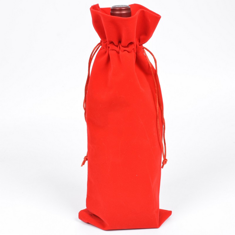 Velvet Drawstring Wine Bag