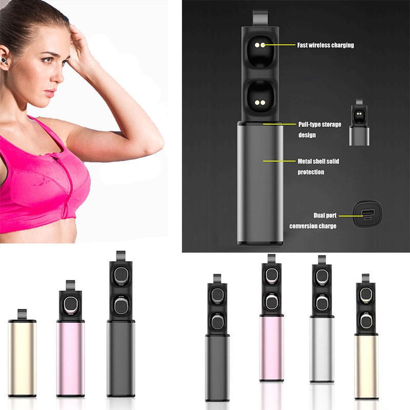 Wireless Bluetooth 4.1 Stereo Earbuds with Charging Case Wireless Bluetooth 4.1 Stereo Earbuds with Charging Case