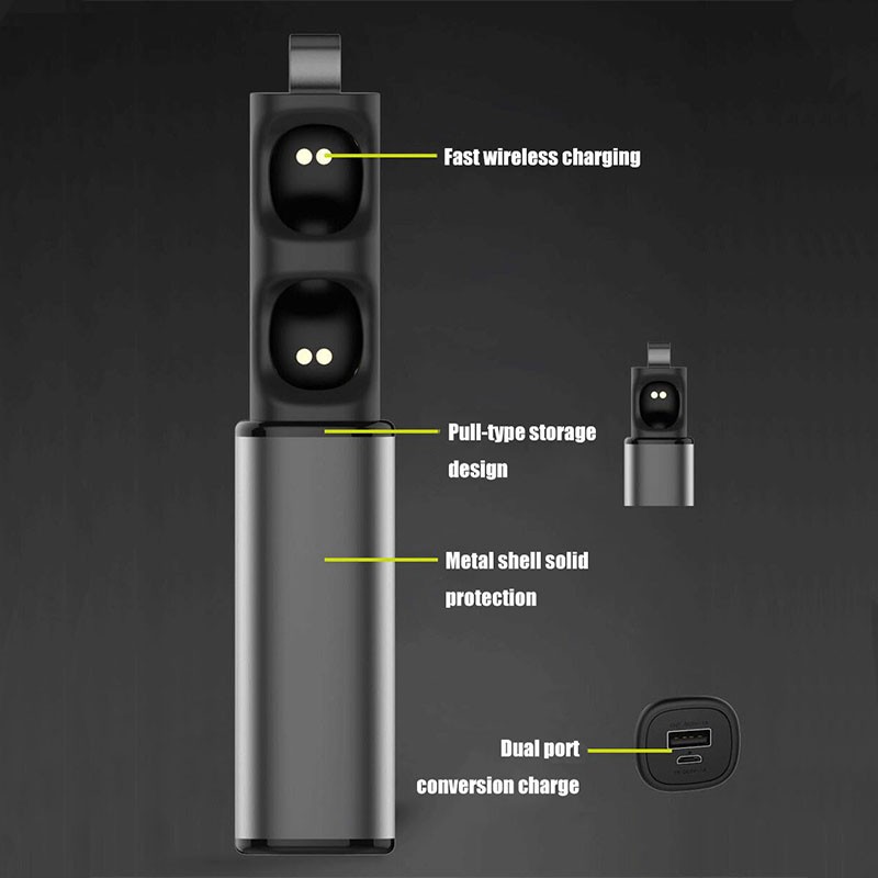 Wireless Bluetooth 4.1 Stereo Earbuds with Charging Case