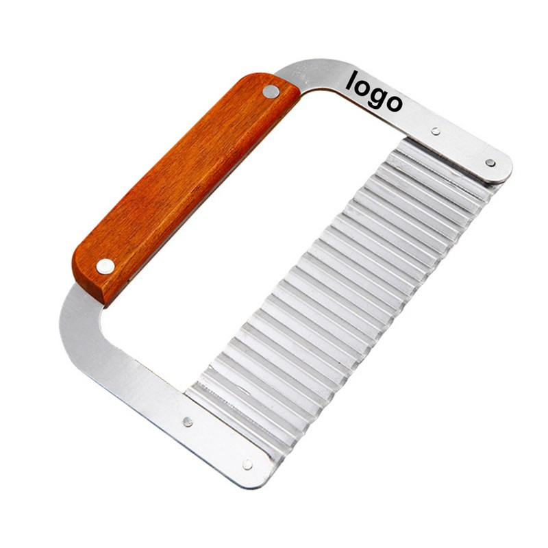 Wood Handle Crinkle Cutter French Fry slicer Wood Handle Crinkle Cutter French Fry slicer