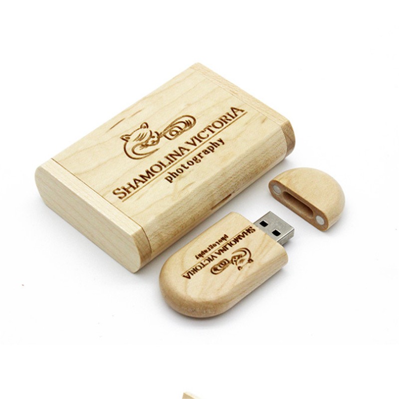 Wooden USB Flash Drive With Box 16GB USB 2.0