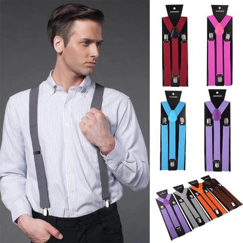 Y-shape Style Suspenders With 3 Metal Clips Y-shape Style Suspenders With 3 Metal Clips